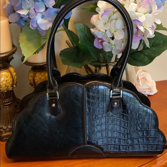 Handbags - Faux Croc Embossed Hand Bag